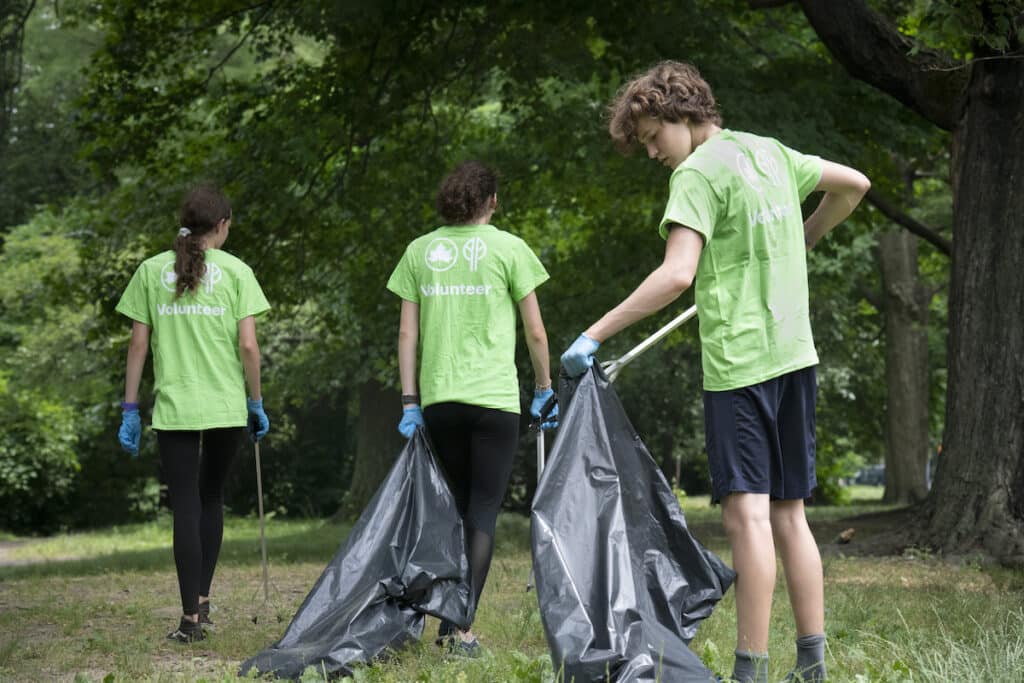 Youths volunteer for Prospect Park in the summer.