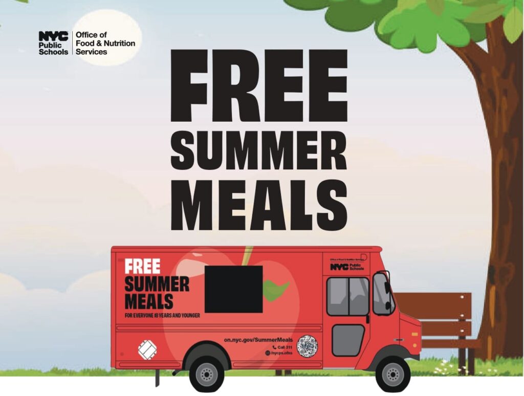 NYC offering free summer meals to all ages 18 and below.