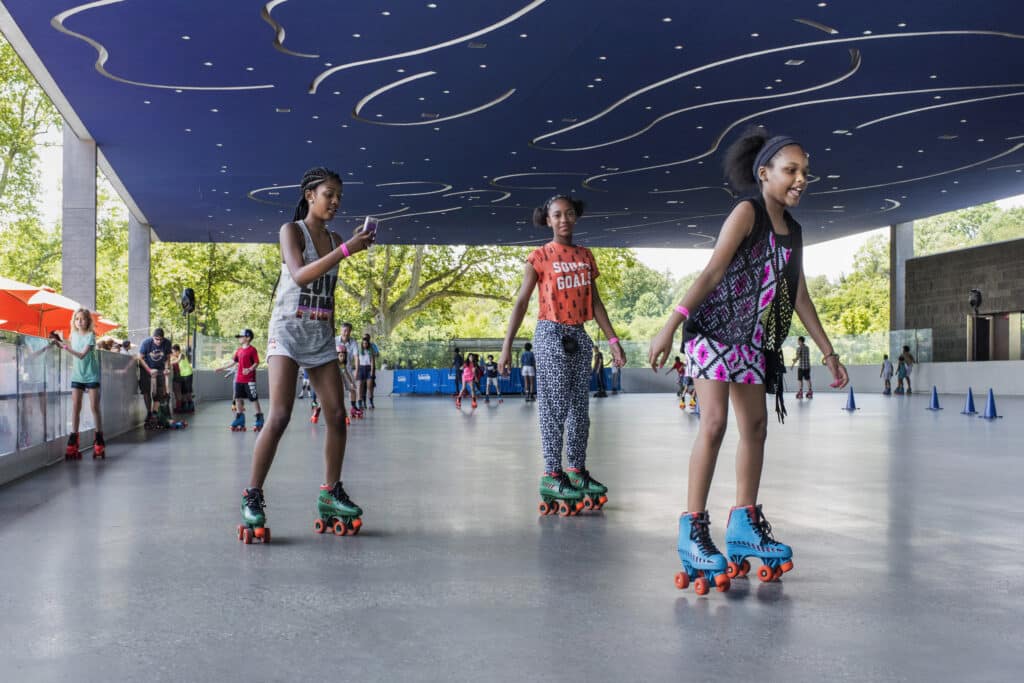 children roller skating
