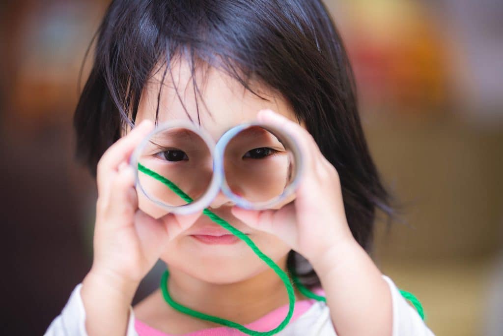 Small Child, Binoculars